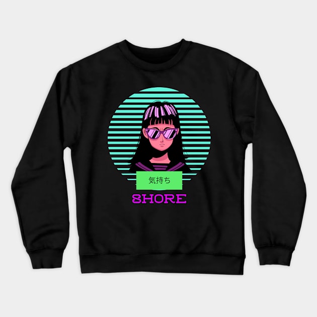 Feelings Shore Crewneck Sweatshirt by Dosiferon